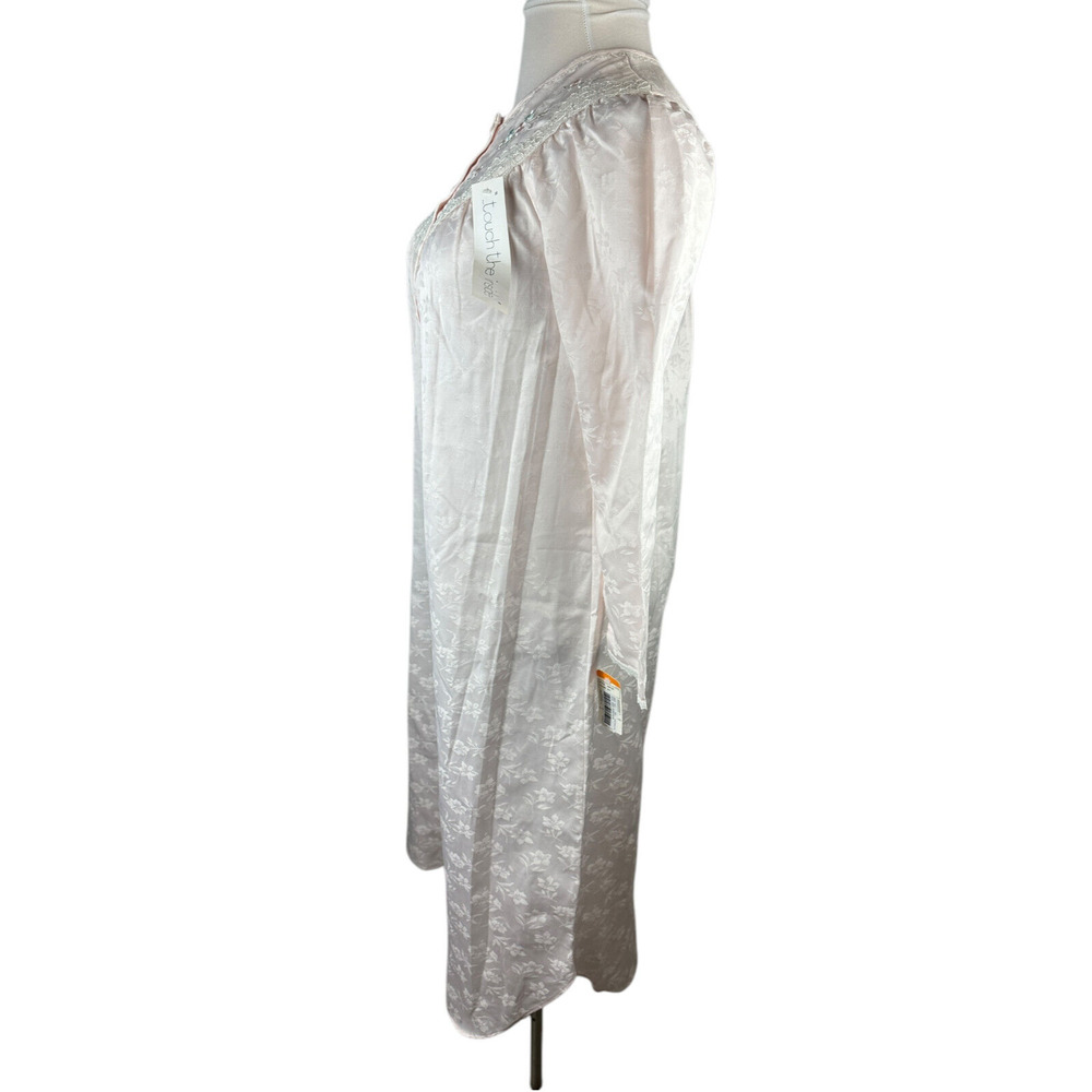 NWT Miss Elaine Floral Nightgown Country Cottage Lace Long Maxi Pink Size Small - Picture 10 of 16